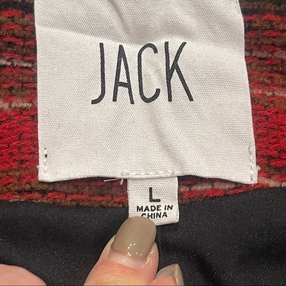 JACK by BB DAKOTA Lined Long Sleeve Tie Belt Open Wrap Tweed Sweater Blazer L - Picture 3 of 11